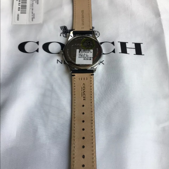 Coach Men's Watch Baxter  W1584 Leather Black - Picture 7 of 10